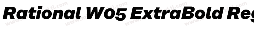 Rational W05 ExtraBold Regular字体转换